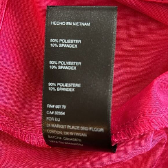Urban Outfitters Hot Pink Disco Pants Exposed Zippers Shiny Size XL - Picture 11 of 11